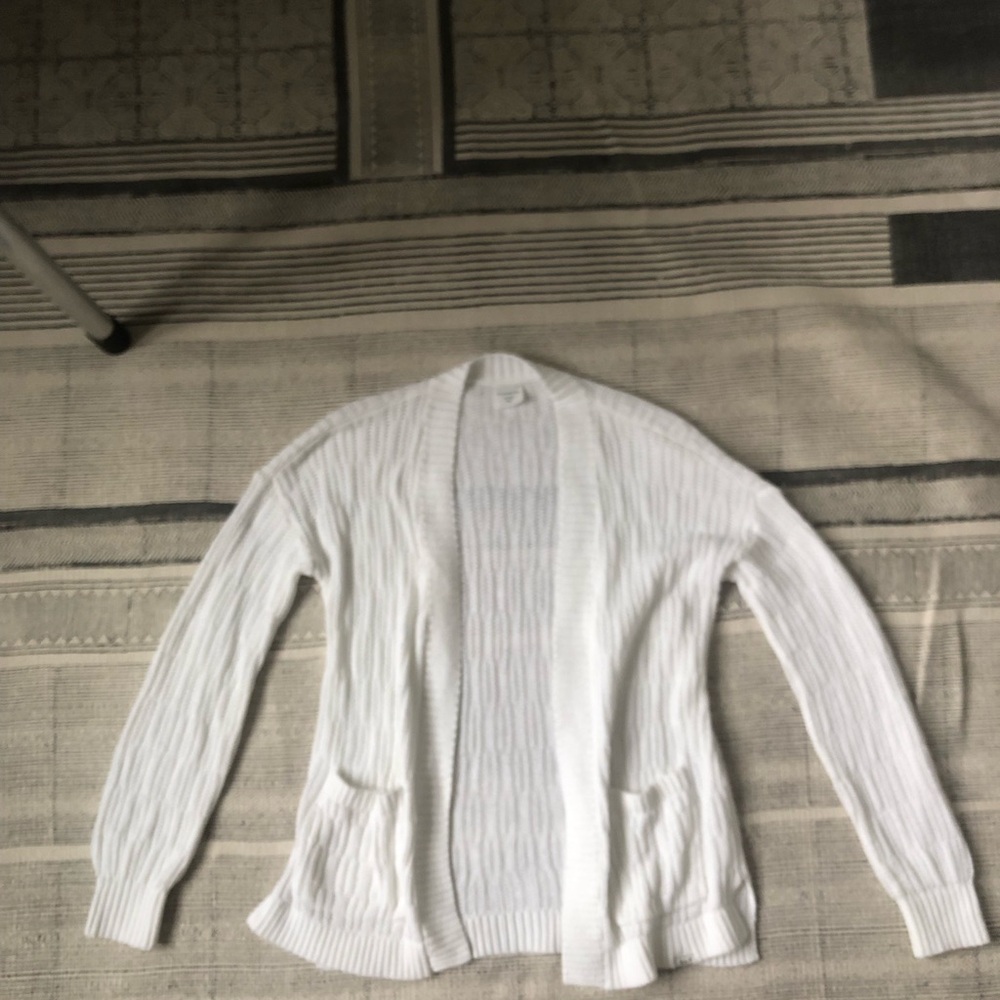 Abercrombie Kids White Cardigan Sweater